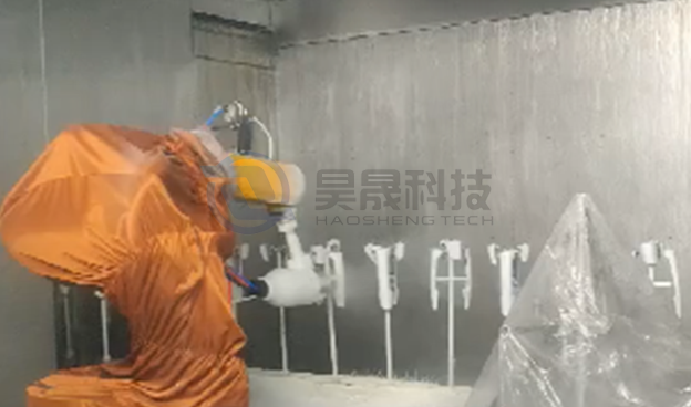 機(jī)器人跟蹤噴涂氣車(chē)門(mén)把手